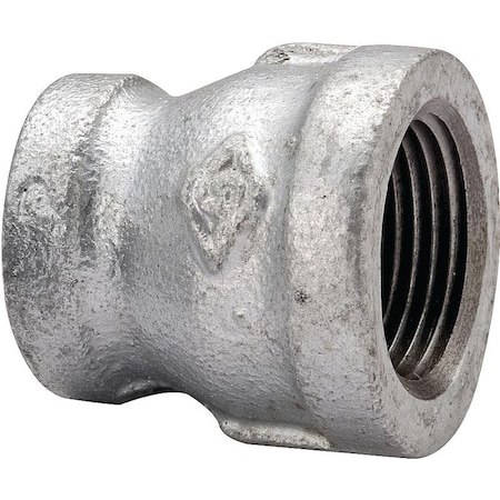 Exclusively Orgill Reducing Pipe Coupling, 34 X 38 In, Threaded, Malleable Steel, SCH 40 Schedule